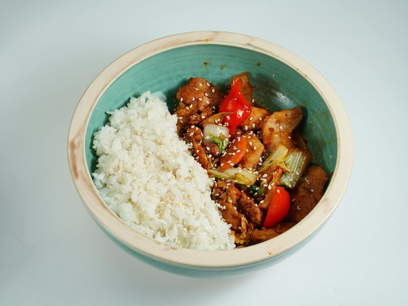 Seafood and Rice from East Asia