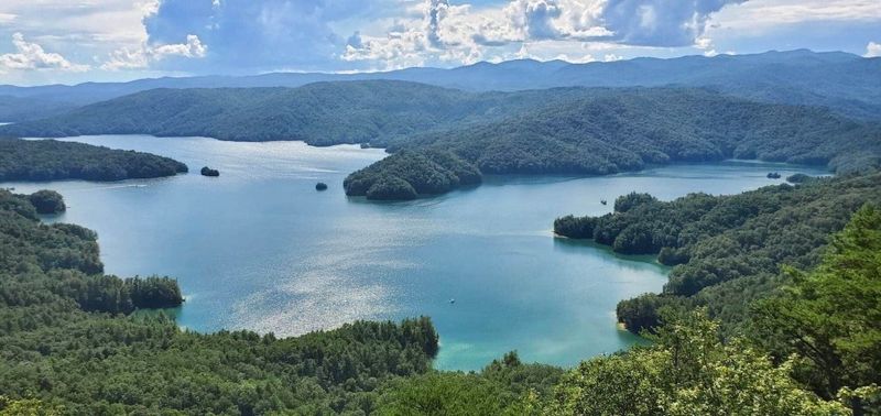 Man-made mountain lake