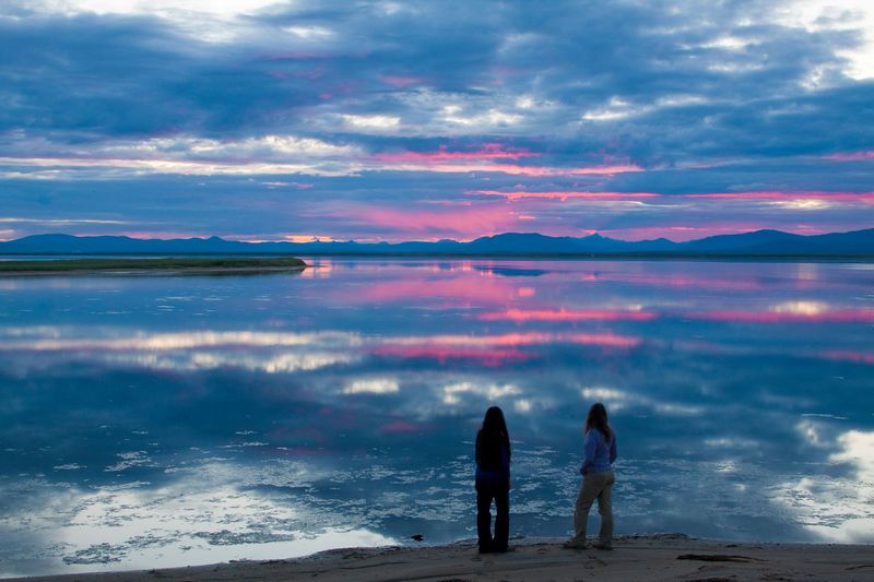 Midnight sun in summer