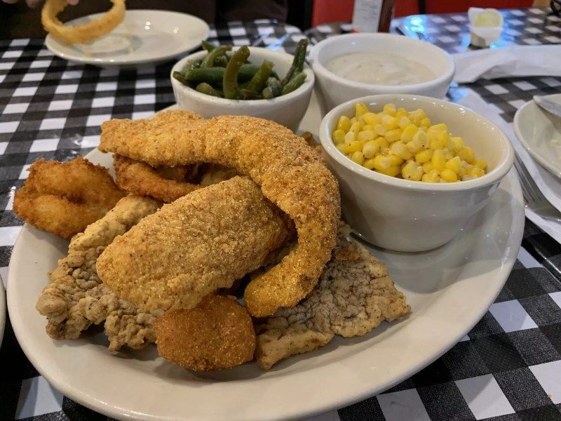 Local Favorite Lineup: Catfish, Shrimp, and Monte Cristo