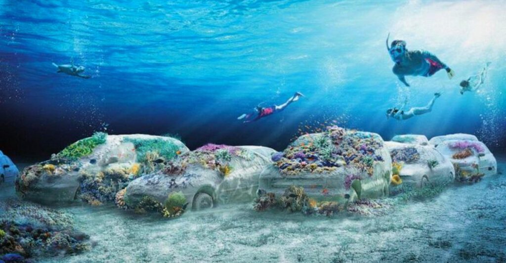 Swim Out to Miami’s Surreal “Car Reef” – A Free Underwater Art Park