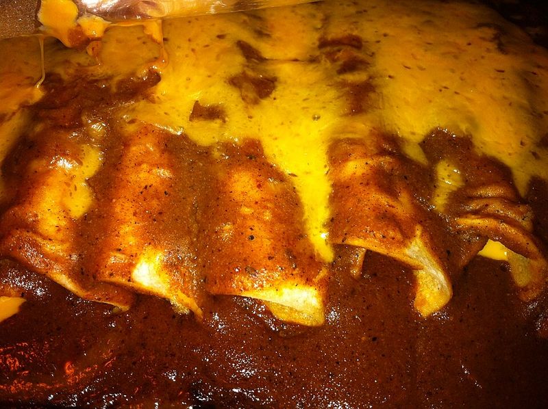 Cheese Enchiladas with Chili Gravy