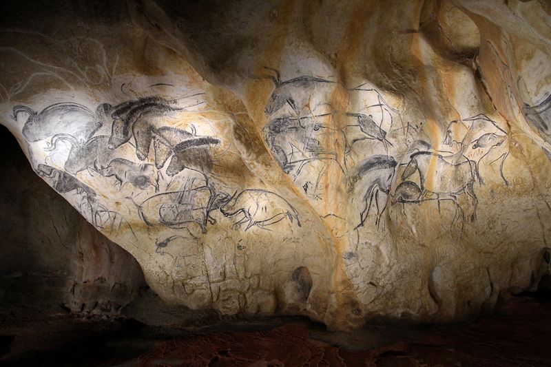The Pleistocene Ice Age Lions of Chauvet Cave 30,000 Plus Years Old