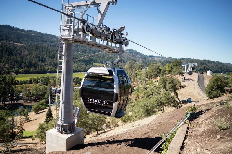 Glide up to a hilltop tasting on Sterling Vineyards' aerial gondola