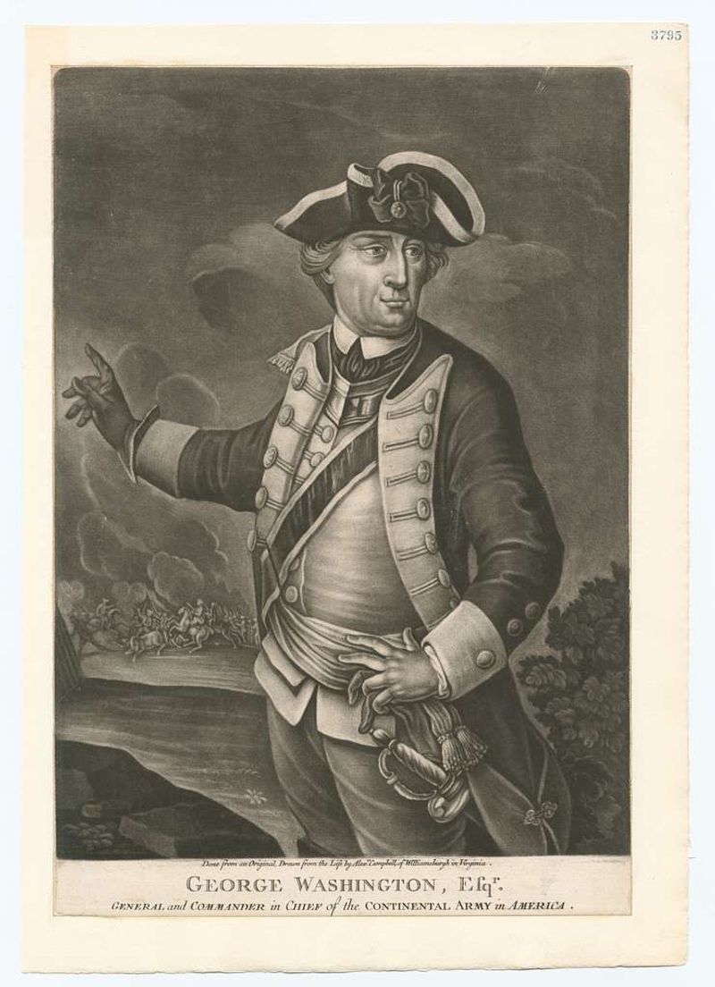 George Washington – Virginia militia and Continental Army