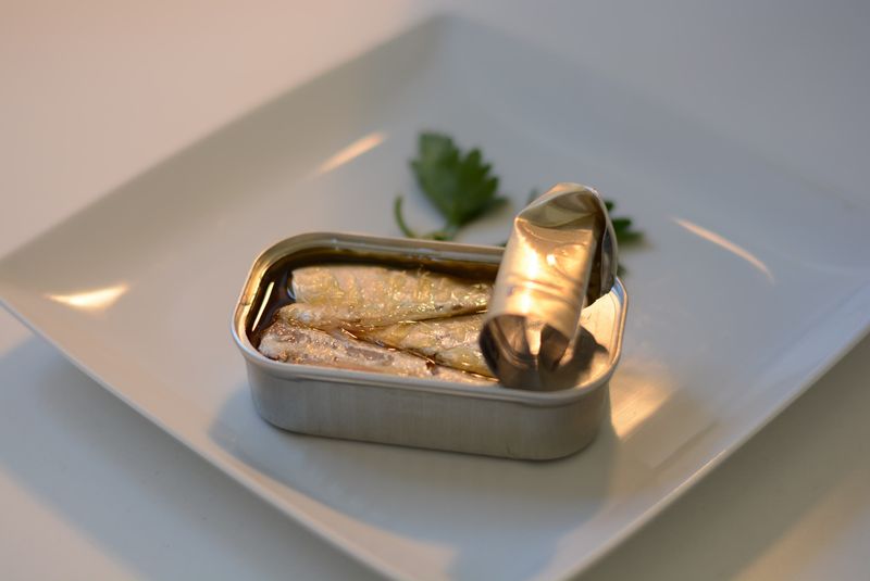 Canned sardines