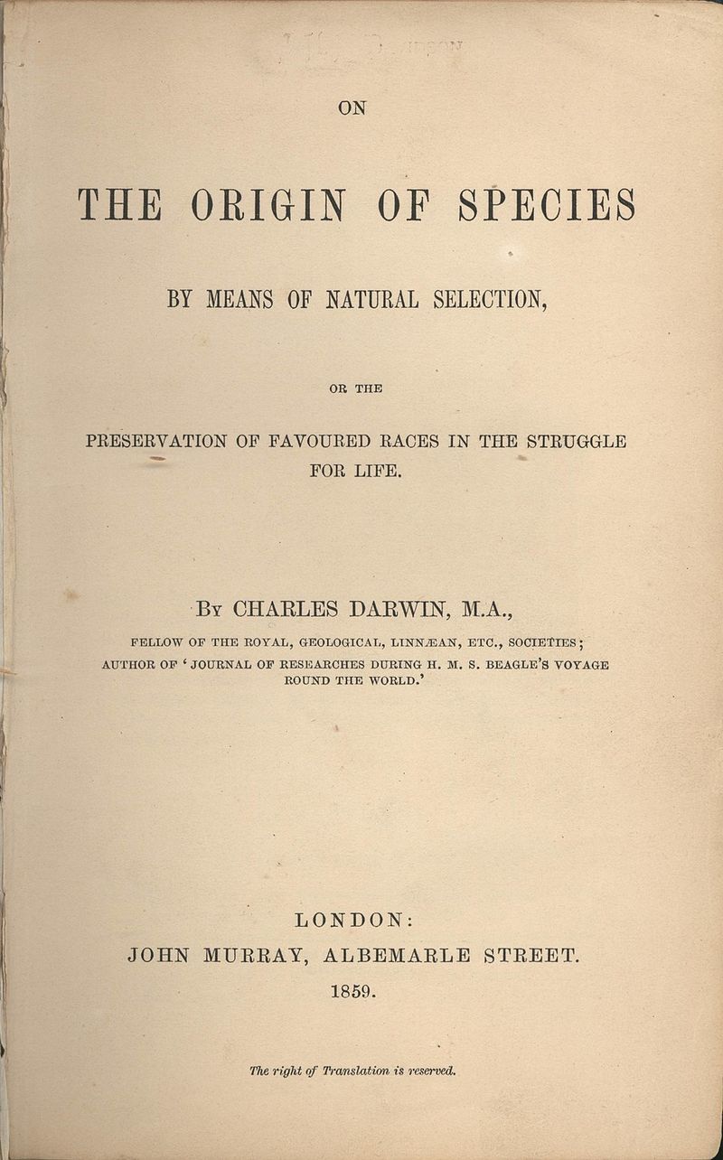 On the Origin of Species by Charles Darwin (1859)