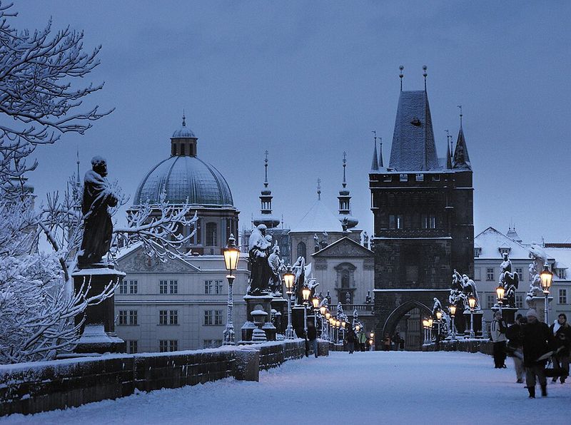 Prague-Adjacent Winter Settings — Fairy-Tale Castles & Frost