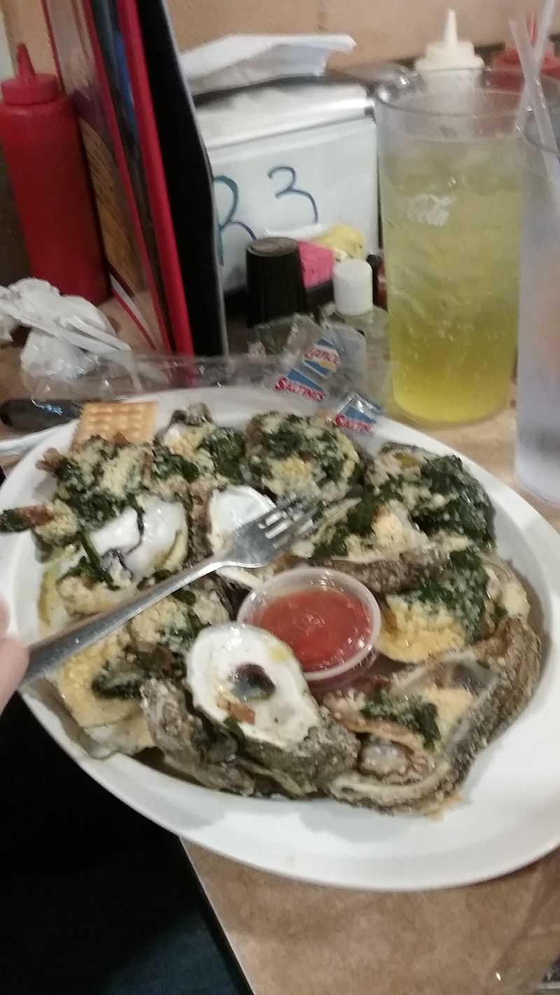 Oyster Plate With Lemon and Hot Sauce