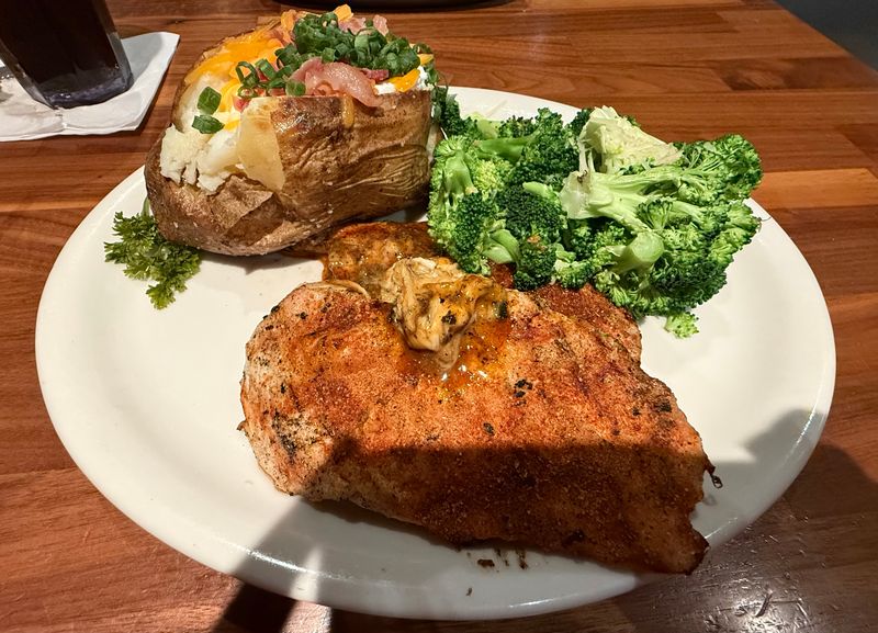 Cajun Chicken With Loaded Baked Potato