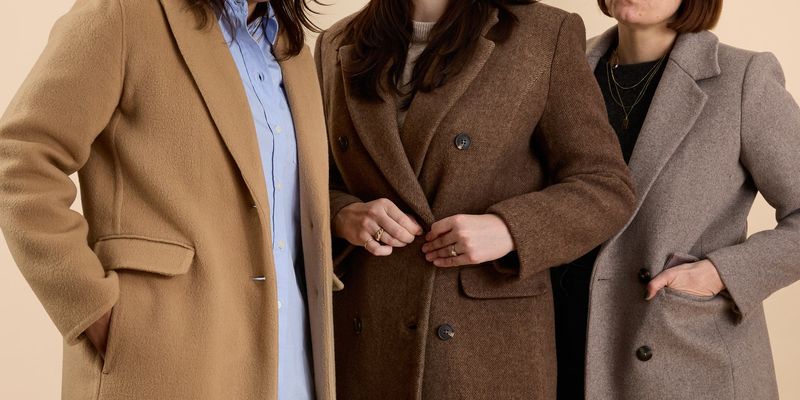 Mid-Length Wool Blend Coat (Various Brands)