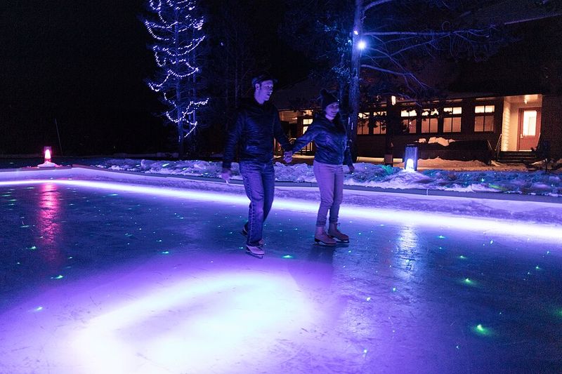 Ice skating at historic park lodges