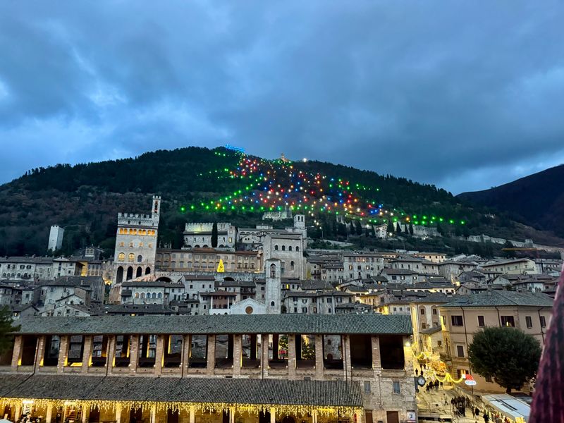 Gubbio, Italy — Mount Ingino Christmas Tree
