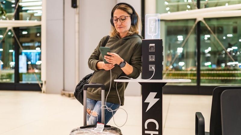 Talking Loudly on the Phone in Airports or Hotel Lobbies
