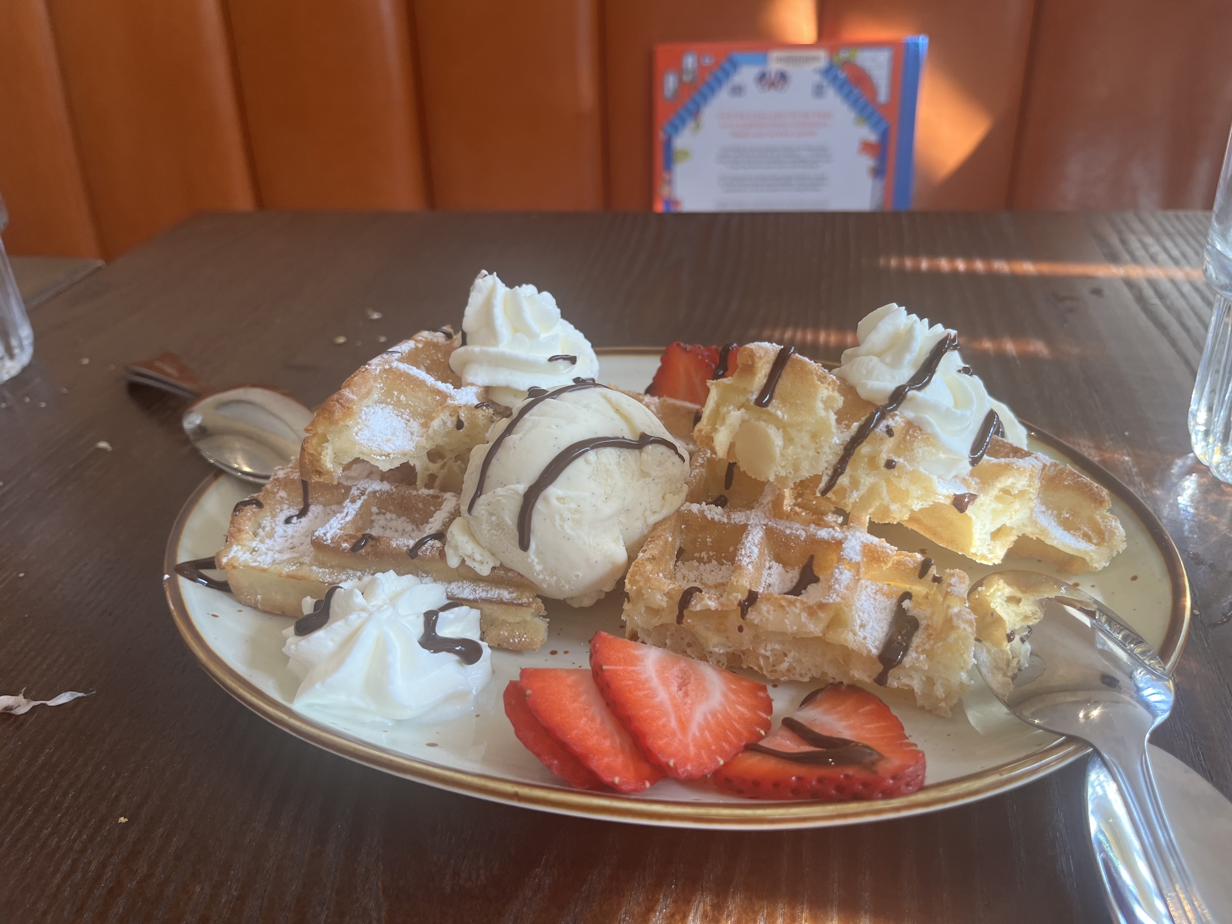 Belgian Waffle Dessert