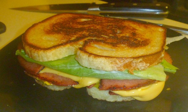 Fried Bologna Sandwich