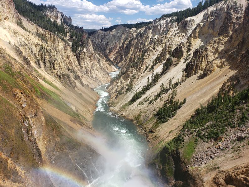 Grand Prismatic Spring Sits Right Above It