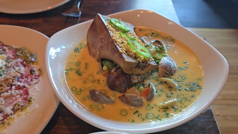 Clam Chowder with Smoked Marrow Bone