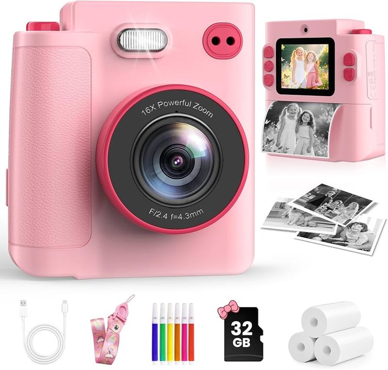 MYSTILUCK Kids Digital Camera Toy (1080P, Selfie Mode)