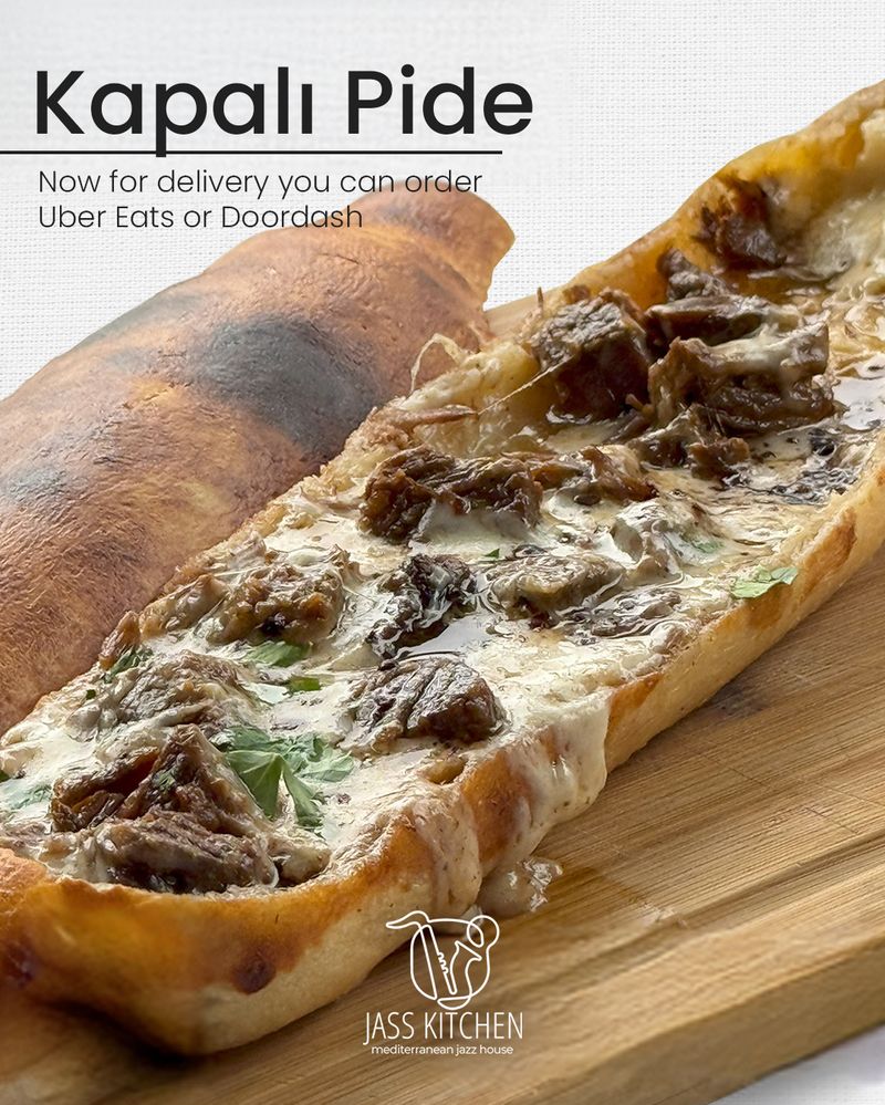 Pide with Sujuk and Cheese