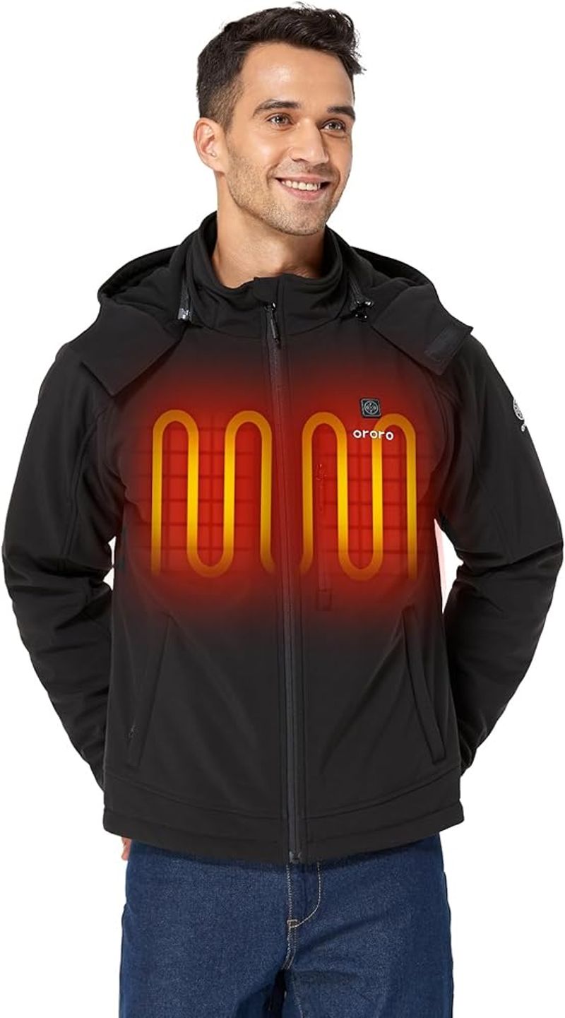 Ororo Classic Heated Jacket with Detachable Hood
