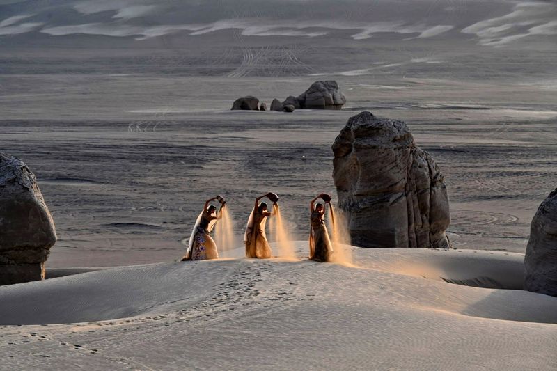 Starfields Above White Dunes