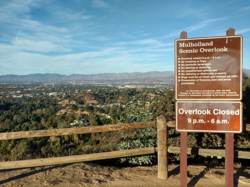 Mulholland Drive Overlooks in the Santa Monica Mountains