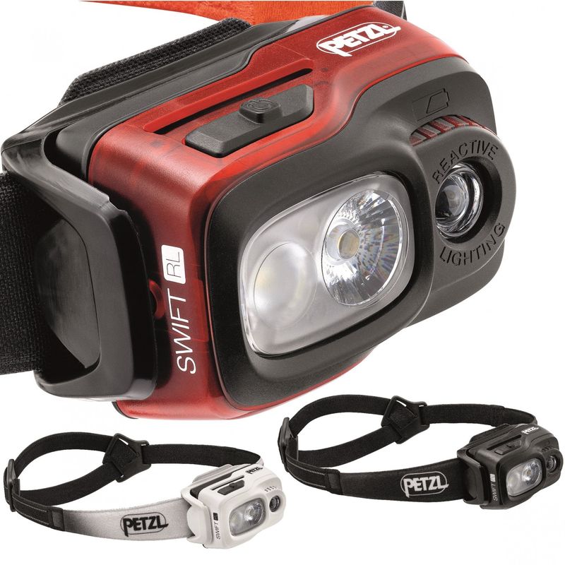 Petzl SWIFT RL: Best power-to-weight (1100 lm at ~100 g)