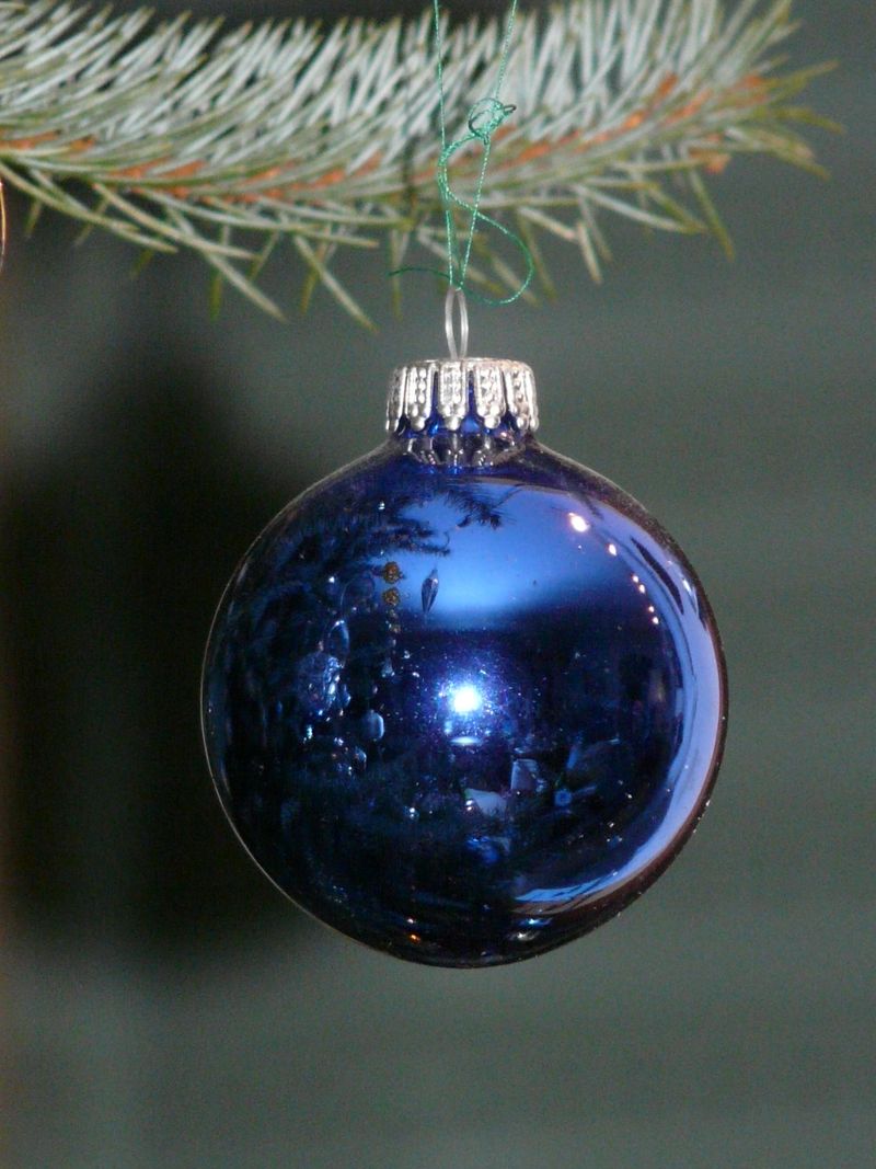 Mercury-Glass Ornaments as Everyday Tree Decor