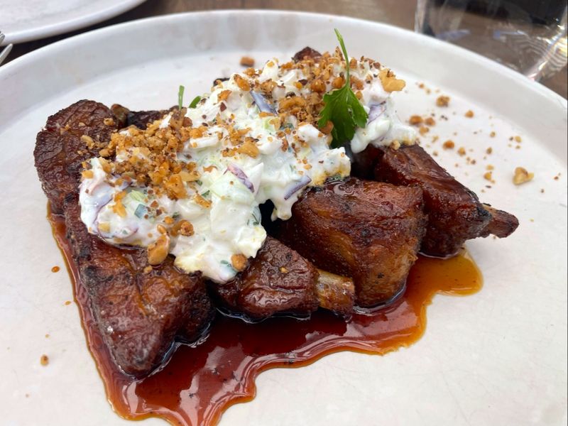 Grilled Lamb Ribs With Pomegranate Glaze