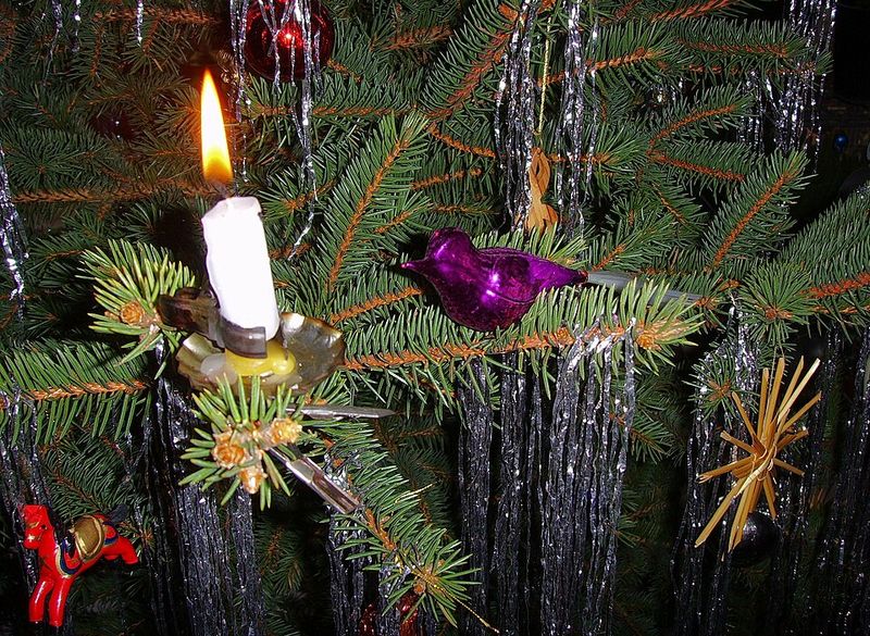 Real Candles on the Christmas Tree