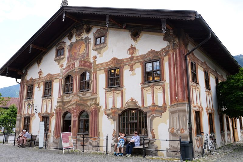 Oberammergau (Bavarian Alps) - painted-house perfection (Lüftlmalerei)