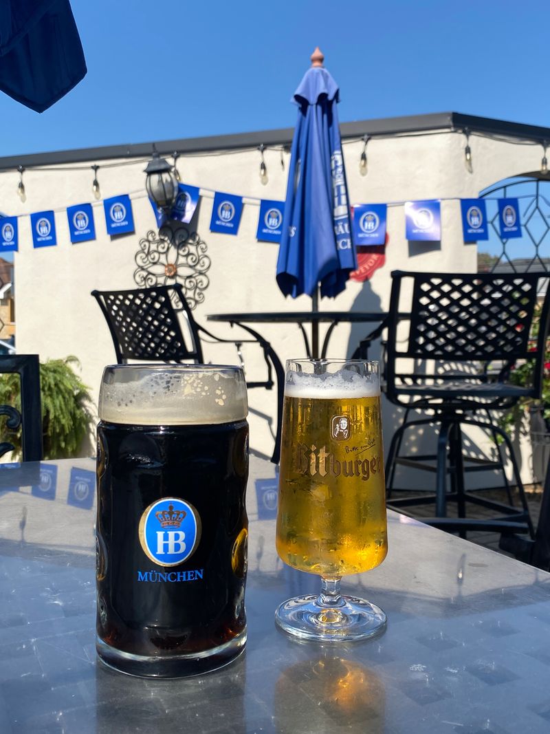 Outdoor Dining Under String Lights