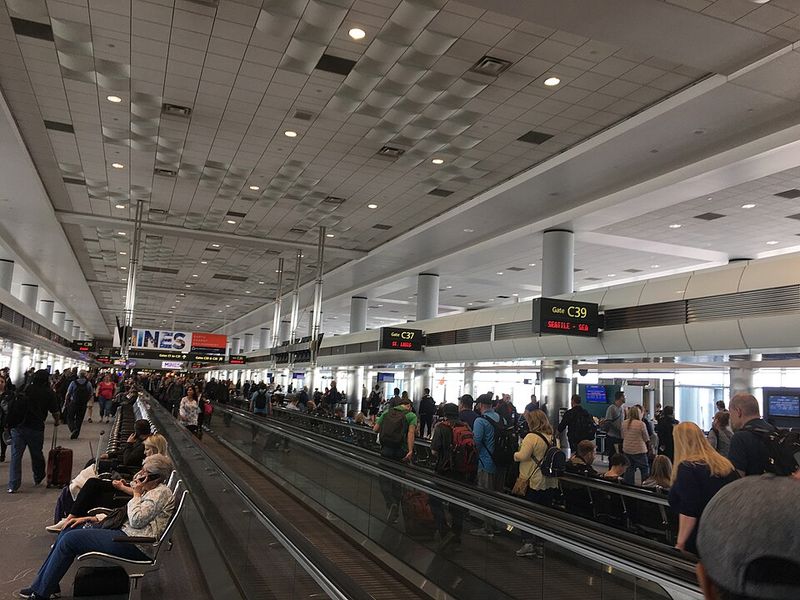 Crowding the Gate Before Boarding