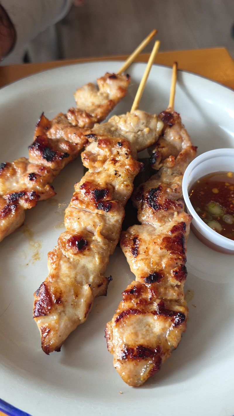 Grilled Pork Neck Nam Tok