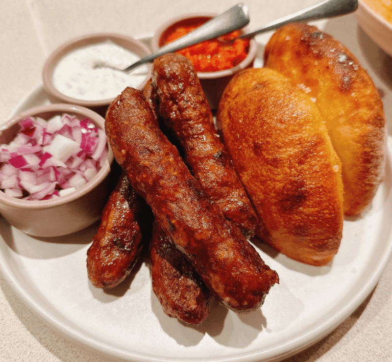 Cevapi With Ajvar And Lepinja