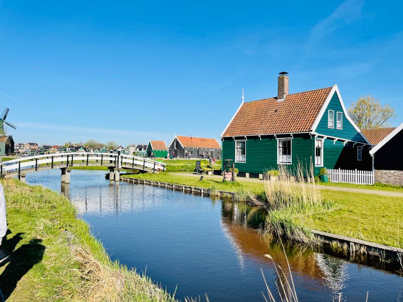 Traditional Green Wooden Houses