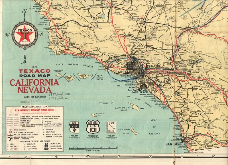 Keeping a free gas-station road map folded in the glove compartment