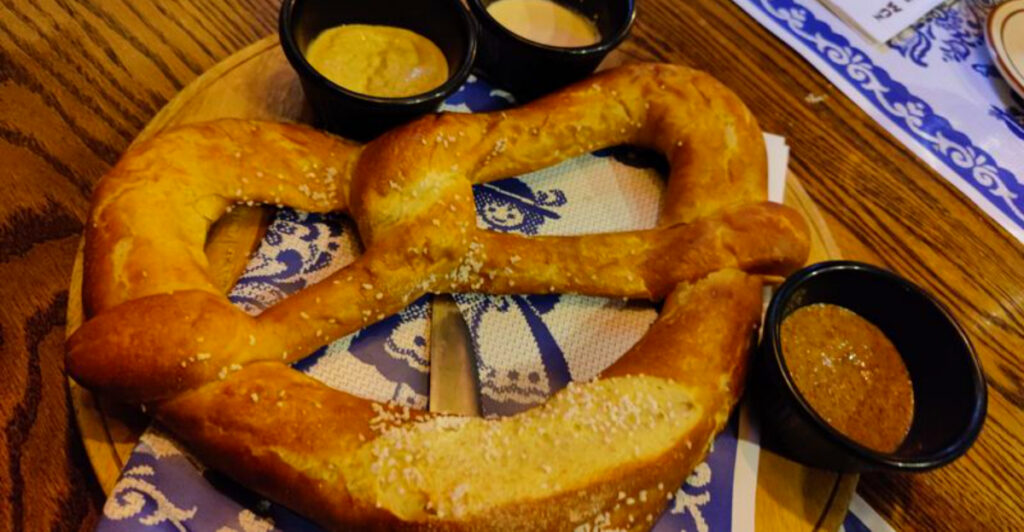 This Glendale, New York Restaurant Is Famous for Its Giant Hot Pretzel