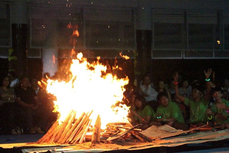 Giant student bonfires