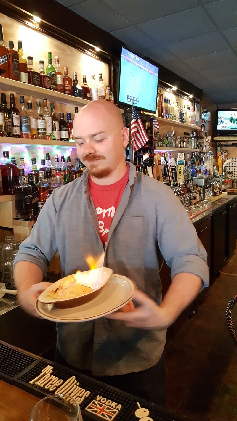 Saganaki Flaming Cheese Experience