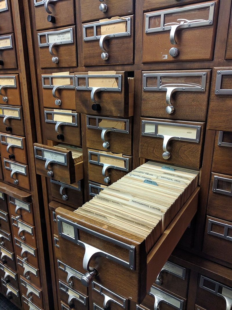 Getting Lost in Library Card Catalog Drawers
