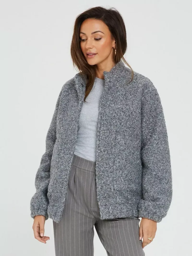 ZARA Boucle Texture Jacket (wool-blend)