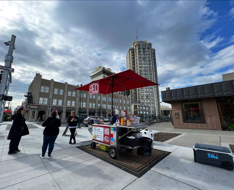 Alaska: Red Umbrella Reindeer, Anchorage