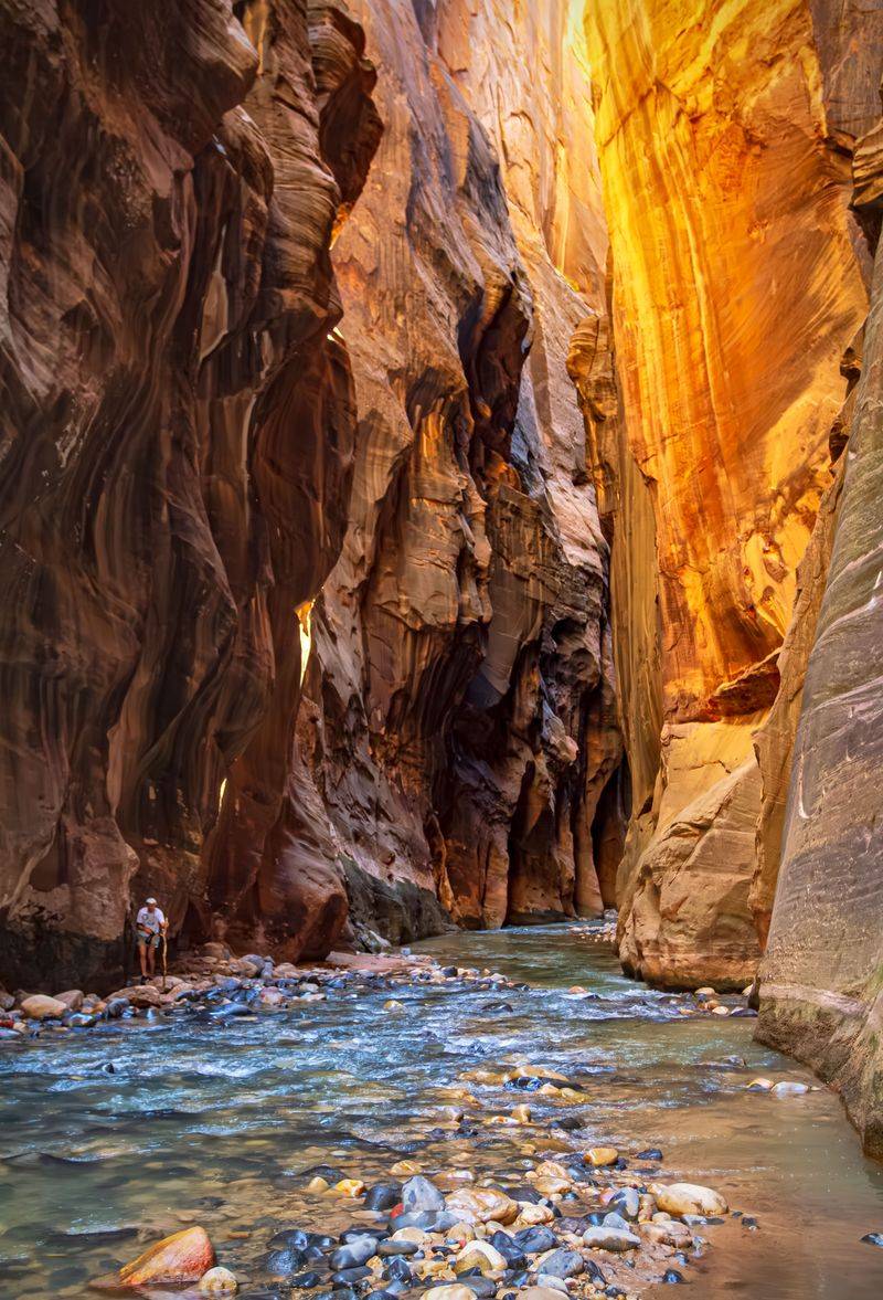 Striking Red-Orange Canyon Walls
