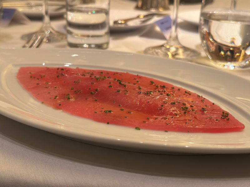 Yellowfin Tuna Carpaccio With Toasted Bread