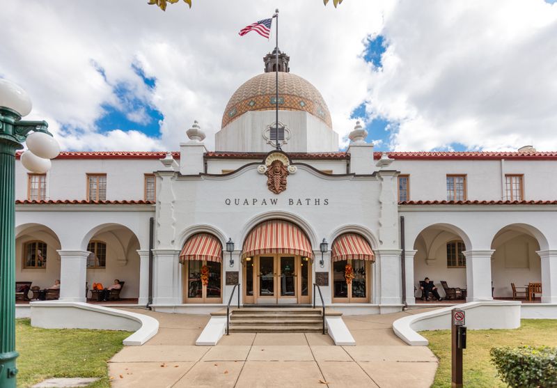 Soak in the thermal pools at Quapaw Baths & Spa