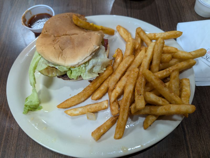 Classic Diner Burger and Fries
