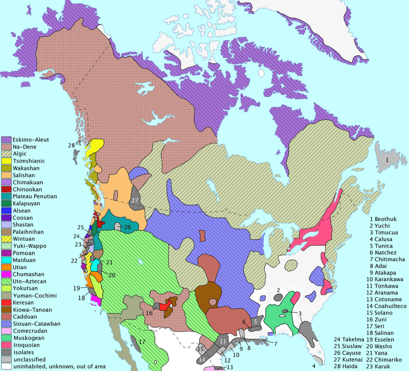 North America Had 300+ Indigenous Languages—Across 50+ Language Families