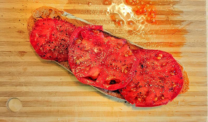 Tomato Sandwiches with Just Salt and Pepper